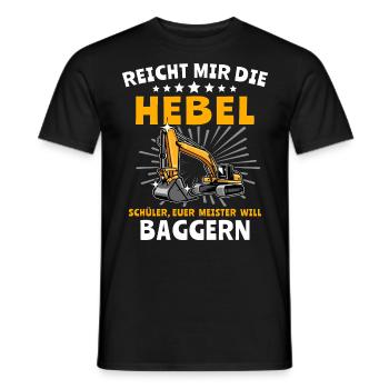 Baggerfahrer Bagger - Männer T-Shirt - Schwarz - Vorne - AI Model Male 178 light (178cm)