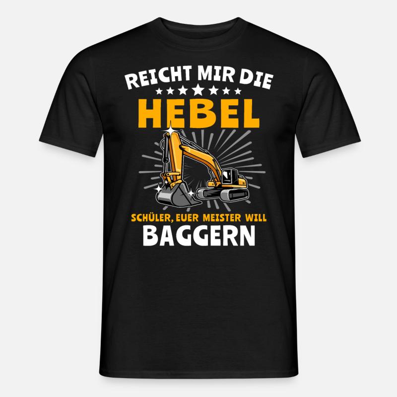 Baggerfahrer Bagger - Männer T-Shirt - Schwarz