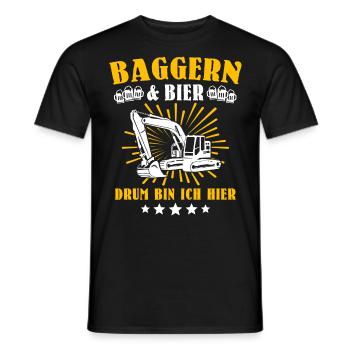 Baggerfahrer Bagger - Männer T-Shirt - Schwarz - Vorne - AI Model Male 178 light (178cm)