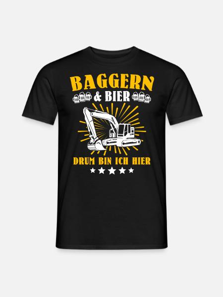 Baggerfahrer Bagger - Männer T-Shirt - Schwarz