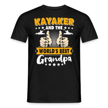 Kayak Opa Kayaking - Männer T-Shirt - Schwarz - Vorne - AI Model Male 178 light (178cm)