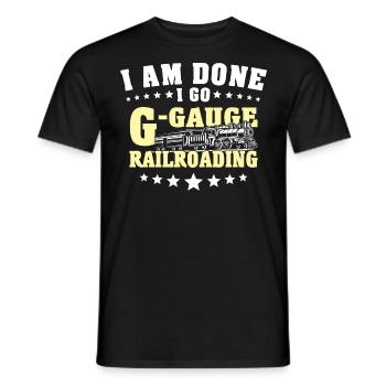 Gartenbahn Spur G Modelleisenbahn - Männer T-Shirt - Schwarz - Vorne - AI Model Male 178 light (178cm)