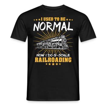 Chemin de fer de jardin Voie G Modèle de chemin de fer - T-shirt homme - noir - Devant - AI Model Male 178 light (178cm)