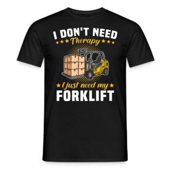 Forklift Therapy Forklift Driver - T-shirt homme - noir - Devant - AI Model Male 178 light (178cm)