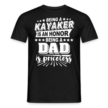 Kayakfahrer Papa Kayaker - T-shirt homme - noir - Devant - AI Model Male 178 light (178cm)