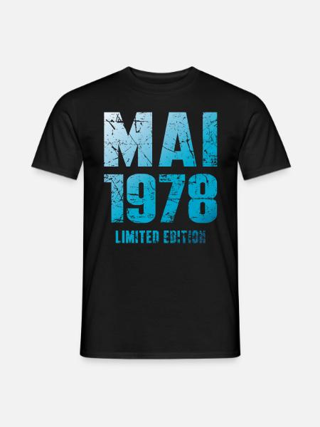 Mai 1978 Limited Edition Geburtstag Geschenk - Männer T-Shirt - Schwarz