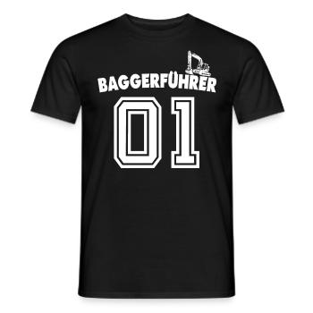 Baggerfahrer Bagger - Männer T-Shirt - Schwarz - Vorne - AI Model Male 178 light (178cm)