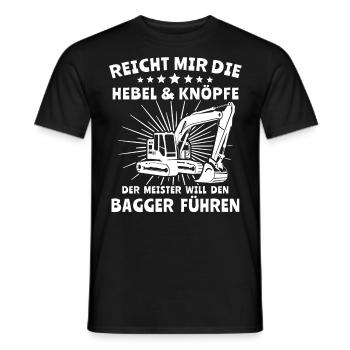 Baggerfahrer Bagger - Männer T-Shirt - Schwarz - Vorne - AI Model Male 178 light (178cm)