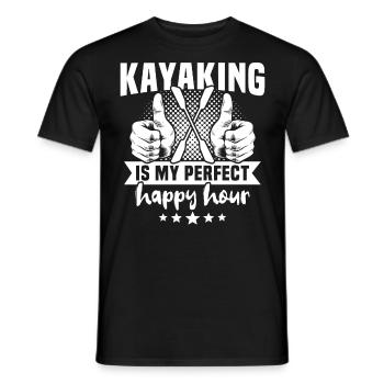 Kayaking Kayaker Kayak - Men's T-Shirt - black - Front - AI Model Male 178 light (178cm)