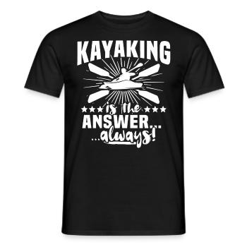 Kayak Kayakiste Kayak - T-shirt homme - noir - Devant - AI Model Male 178 light (178cm)