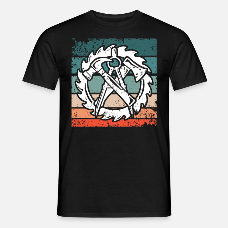 Zimmermann Sprüche Zimmerer - Männer T-Shirt - Schwarz