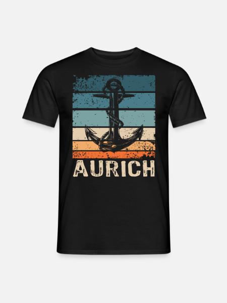 Auricher Sprüche Aurich - Men's T-Shirt - black