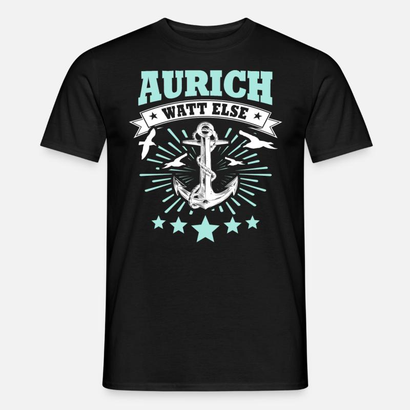 Auricher Sprüche Aurich - Männer T-Shirt - Schwarz