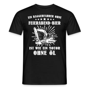 Baggerfuehrer Baggerfahrer - Männer T-Shirt - Schwarz - Vorne - AI Model Male 178 light (178cm)