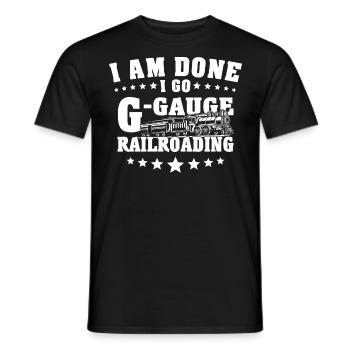 Garteneisenbahn Modellbahn Spur G - Männer T-Shirt - Schwarz - Vorne - AI Model Male 178 light (178cm)