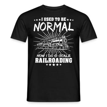 Garteneisenbahn Modellbahn Spur G - Männer T-Shirt - Schwarz - Vorne - AI Model Male 178 light (178cm)