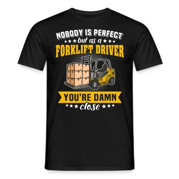 Gabelstapler Staplerfahrer Stapler - Männer T-Shirt - Schwarz - Vorne - AI Model Male 178 light (178cm)