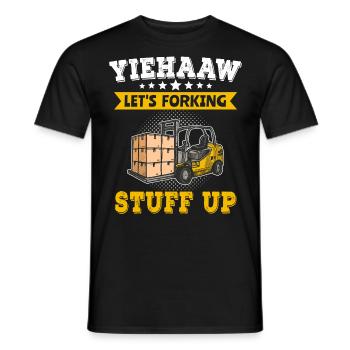 Forklift Forklift Driver Forklift - Men's T-Shirt - black - Front - AI Model Male 178 light (178cm)