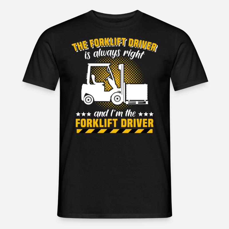 Gabelstapler Staplerfahrer Stapler - Männer T-Shirt - Schwarz