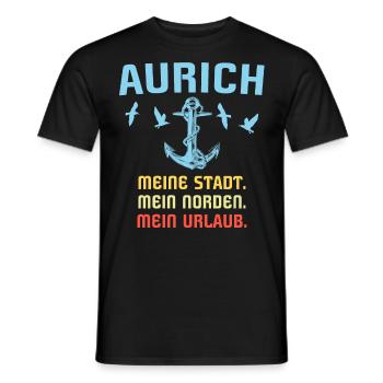 Aurich Sprüche Auricher Spruch - Männer T-Shirt - Schwarz - Vorne - AI Model Male 178 light (178cm)