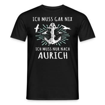 Aurich Sprüche Auricher Spruch - Männer T-Shirt - Schwarz - Vorne - AI Model Male 178 light (178cm)