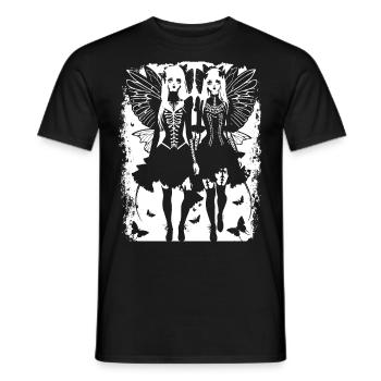 Fairycore Aesthetics Skeleton Fairy Goth Gothic G - Men's T-Shirt - black - Front - AI Model Male 178 light (178cm)
