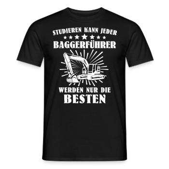 Baggerführer Bagger Baggerfahrer - Männer T-Shirt - Schwarz - Vorne - AI Model Male 178 light (178cm)