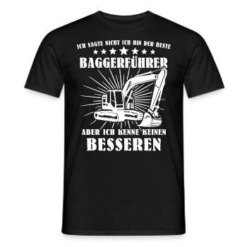 Baggerführer Bagger Baggerfahrer - Männer T-Shirt - Schwarz - Vorne - AI Model Male 178 light (178cm)