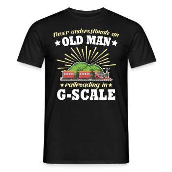Gartenbahn Mann Garteneisenbahn Spur G - Männer T-Shirt - Schwarz - Vorne - AI Model Male 178 light (178cm)