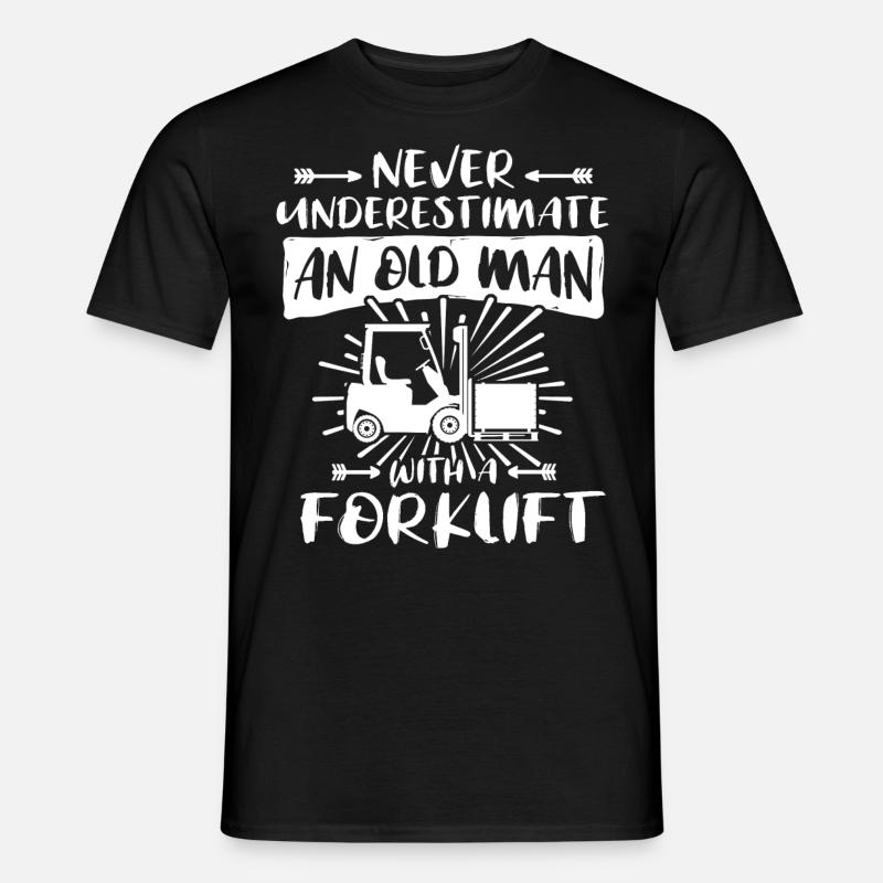 Underestimate man forklift - Men’s T-shirt - black