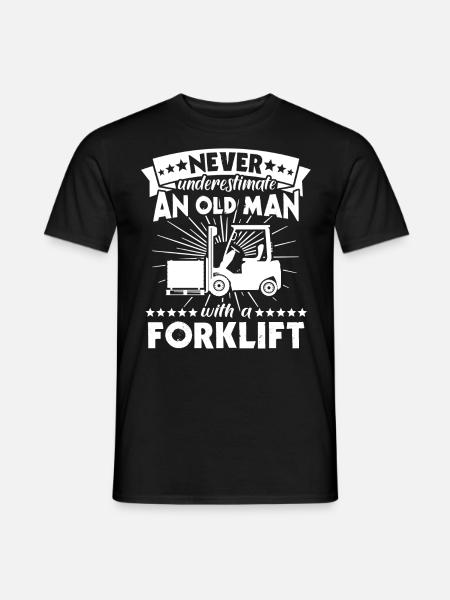 Underestimate man forklift - Men's T-Shirt - black
