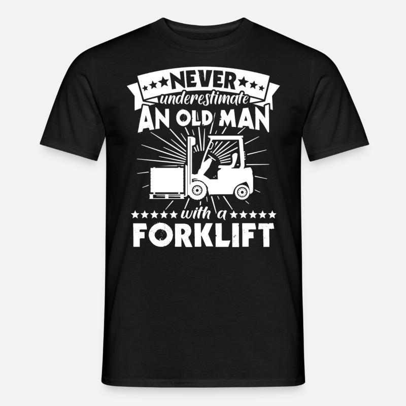 Underestimate man forklift - Men’s T-shirt - black