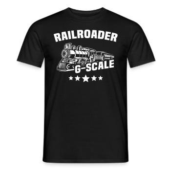 Modelleisenbahn Spur G Gartenbahn - Männer T-Shirt - Schwarz - Vorne - AI Model Male 178 light (178cm)