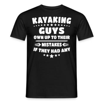 Kayaker Kayaking - Men's T-Shirt - black - Front - AI Model Male 178 light (178cm)