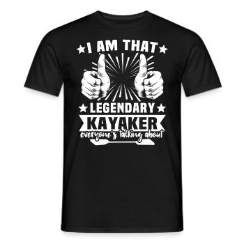 Kayaker Kayaking - Männer T-Shirt - Schwarz - Vorne - AI Model Male 178 light (178cm)