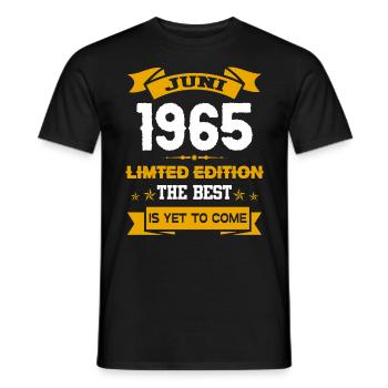 Juni 1965 Geburtstagsgeschenk - Männer T-Shirt - Schwarz - Vorne - AI Model Male 178 light (178cm)