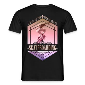 Skateboarding Skate Skater Skateboard Sk8 Vintage - T-shirt homme - noir - Devant - AI Model Male 178 light (178cm)