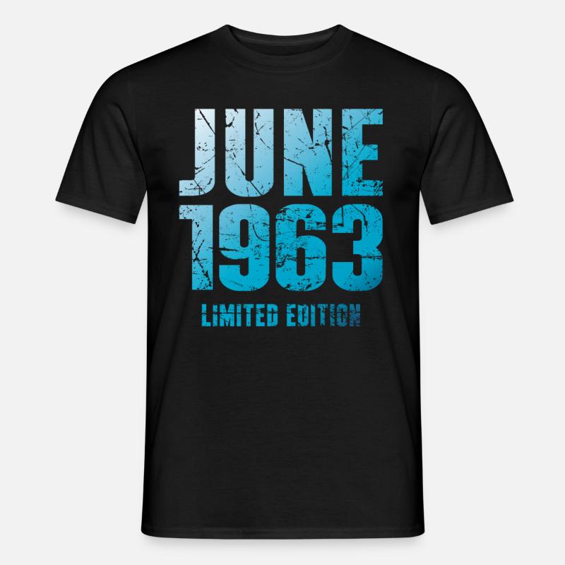 Juni 1963 Limited Edition Geburtstag Geschenk - Männer T-Shirt - Schwarz