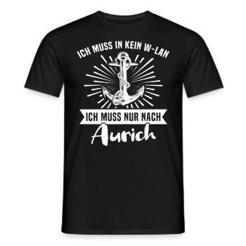 Aurich Auricher - Männer T-Shirt - Schwarz - Vorne - AI Model Male 178 light (178cm)