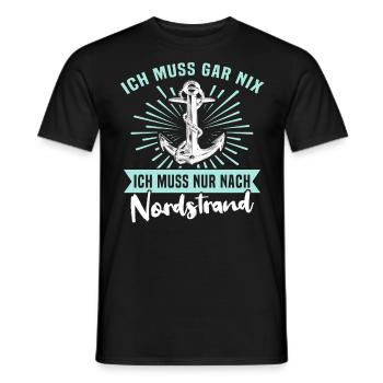 Nordstrander Sprüche Nordstrand - Männer T-Shirt - Schwarz - Vorne - AI Model Male 178 light (178cm)