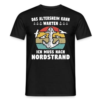 Nordstrander Sprüche Nordstrand - Männer T-Shirt - Schwarz - Vorne - AI Model Male 178 light (178cm)