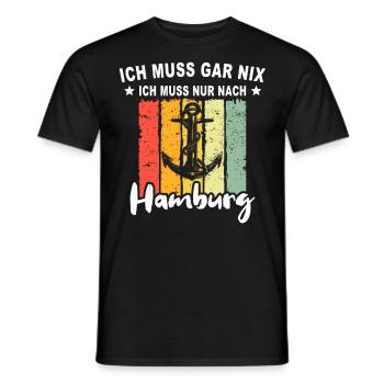 Lustige Hamburg Sprüche - Männer T-Shirt - Schwarz - Vorne - AI Model Male 178 light (178cm)