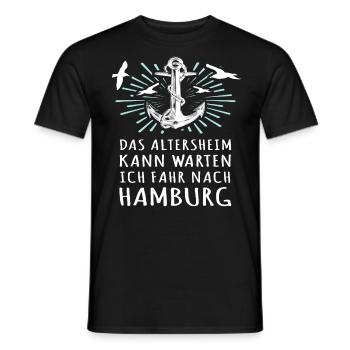 Lustige Hamburg Sprüche - Männer T-Shirt - Schwarz - Vorne - AI Model Male 178 light (178cm)