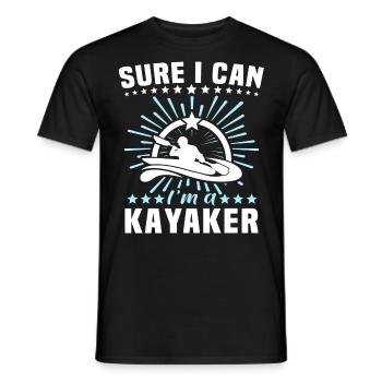 Kayaker Kayak Kayaking - Männer T-Shirt - Schwarz - Vorne - AI Model Male 178 light (178cm)