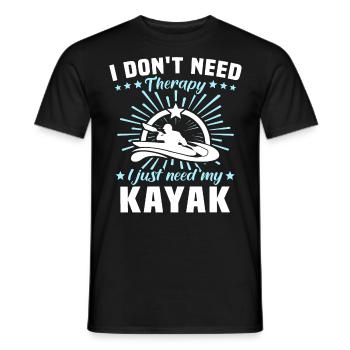 Kayaker Kayak Kayaking - Männer T-Shirt - Schwarz - Vorne - AI Model Male 178 light (178cm)