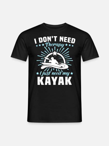 Kayaker Kayak Kayaking - Men's T-Shirt - black