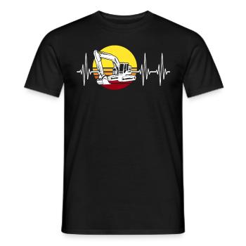 Pelle hydraulique Heartline Pilote de pelle - T-shirt homme - noir - Devant - AI Model Male 178 light (178cm)