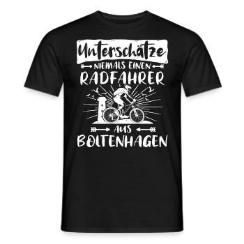Boltenhagen Fahrrad Boltenhagener Radfahrer - Männer T-Shirt - Schwarz - Vorne - AI Model Male 178 light (178cm)