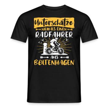 Boltenhagen Fahrradfahrer Boltenhagener - Männer T-Shirt - Schwarz - Vorne - AI Model Male 178 light (178cm)