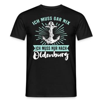 Oldenburger Sprüche Oldenburg - Männer T-Shirt - Schwarz - Vorne - AI Model Male 178 light (178cm)